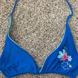 🌟BLUE BIKINI TOP W/ FLOWERS🌟